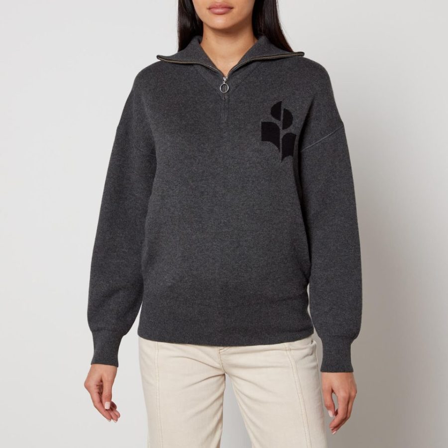 Marant Etoile Azra Logo-Intarsia Jumper - FR 34/UK 6