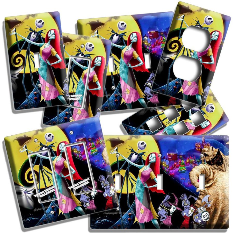 NIGHTMARE BEFORE CHRISTMAS JACK AND SALLY LIGHT SWITCH OUTLET PLATES ROOM DECOR