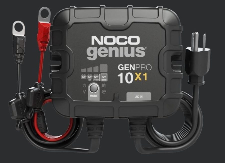 NOCO GENPRO10X1 Genius 1-Bank, 10A (10A/Bank) Smart Marine Battery Charger, 12V Waterproof Onboard Boat Charger, Battery Maintainer and Desulfator for AGM, Lithium (LiFePO4) and Deep-Cycle Batteries