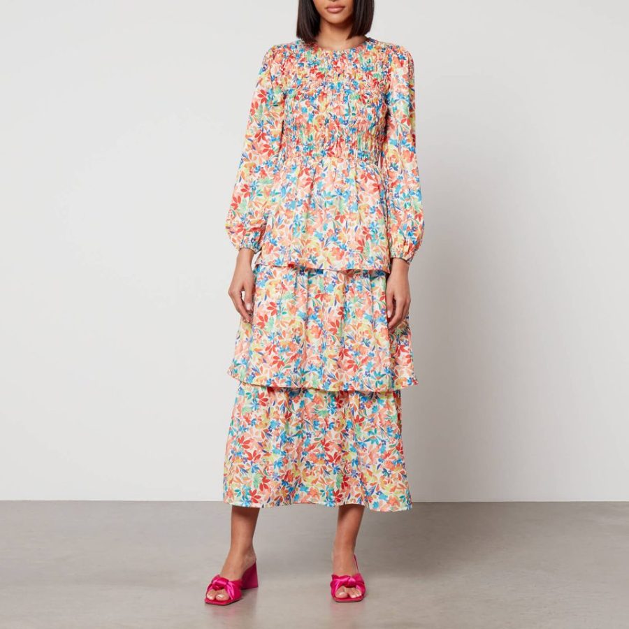 Never Fully Dressed Lisa Shirred Jersey Maxi Dress - UK 8