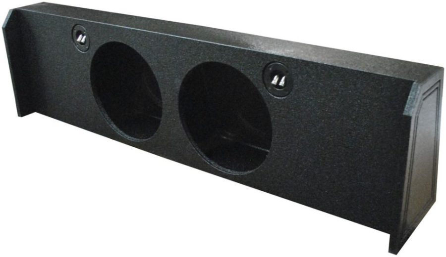 QPOWER QBFORD102009DF Dual 10 INCH Empty Woofer Box For 2009-14 Ford F150 Under Seat Downfire
