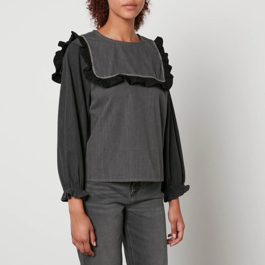 Seventy + Mochi Nina Organic Cotton-Twill Blouse - UK 6