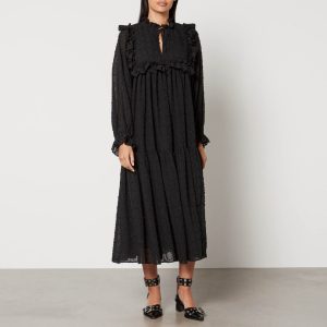 Stella Nova Iza Joe Fil Coupé Crepon Midi Dress - DK 34/UK 8