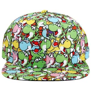 Super Mario Bros Yoshi AOP Snapback Hat