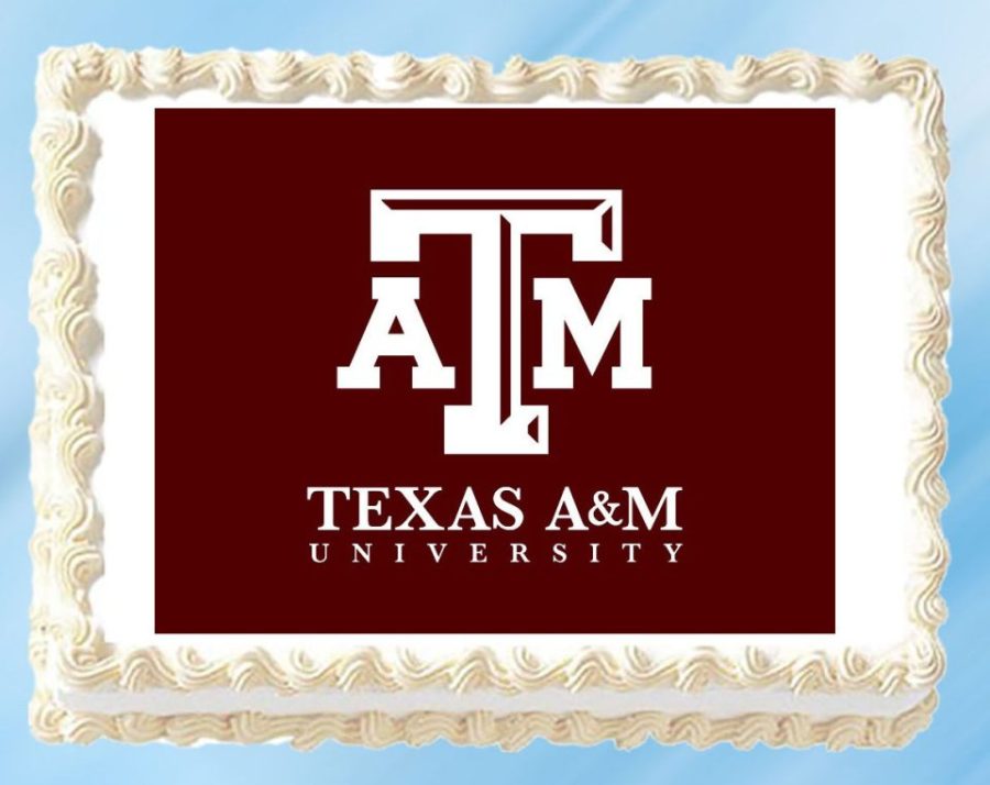 Texas A & M Edible Image Topper Cupcake Frosting 1/4 Sheet 8.5 x 11"