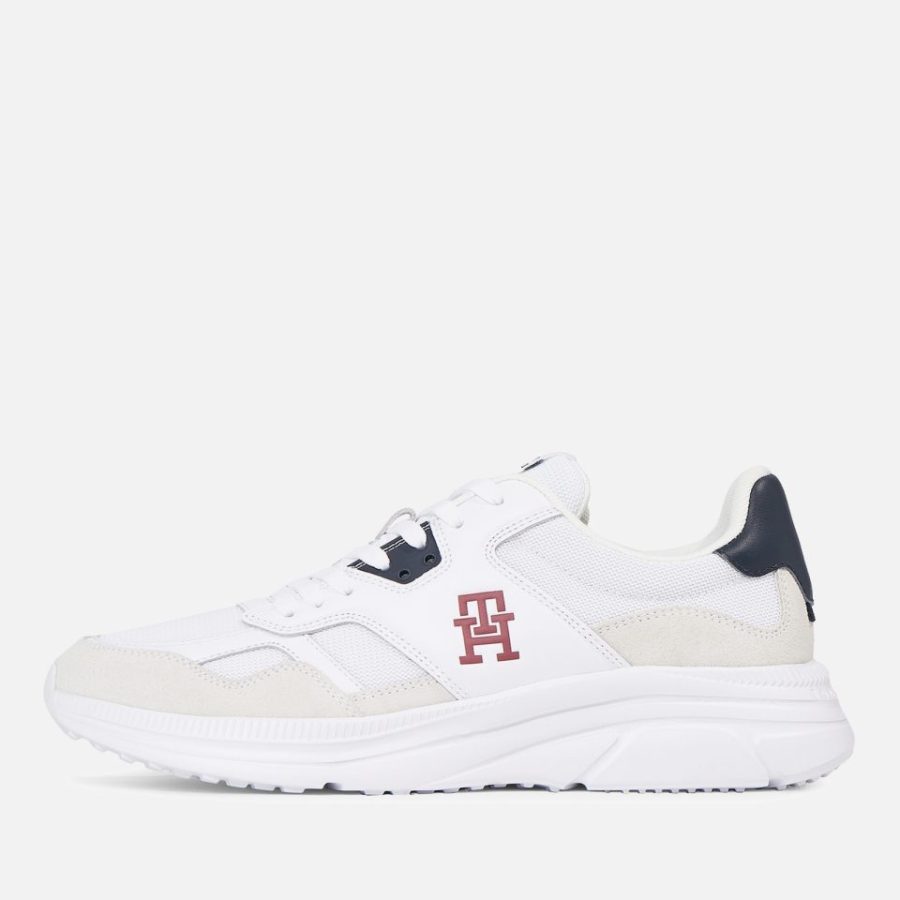 Tommy Hilfiger Men's Running Style Trainers - Bright White - UK 10
