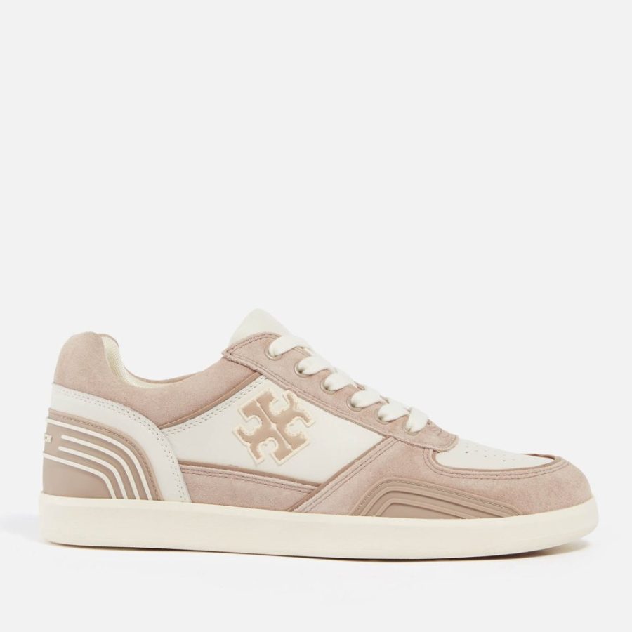 Tory Burch Women's Clover Leather and Suede Trainers - UK 3