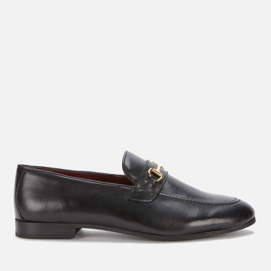 Walk London Men's Terry Trim Leather Loafers - Black - UK 7