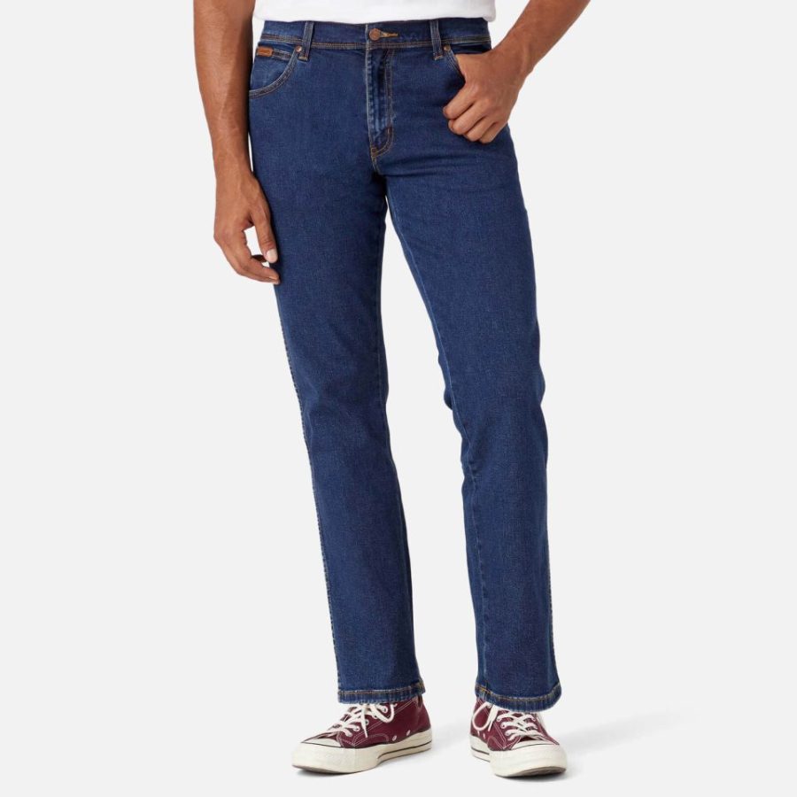 Wrangler Men's Texas Authentic Straight Fit Jeans - Darkstone - W36/L34 - Blue