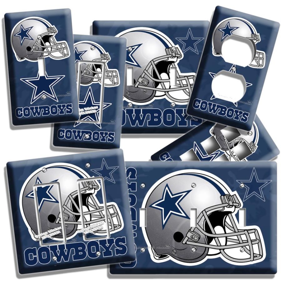 ☆ DALLAS COWBOYS FOOTBALL TEAM SYMBOL LIGHT SWITCH OUTLET PLATE MAN CAVE BEDROOM