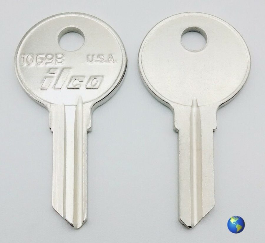 1069B Key Blanks for Various Products by Bauer, GE, Yale, and others (2 Keys)