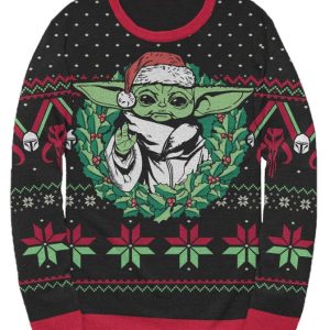 Adult Star Wars Grogu Wreath Holiday Sweater