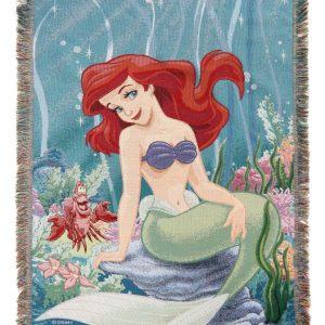 Ariel Garden Mermaid Tapestry Throw