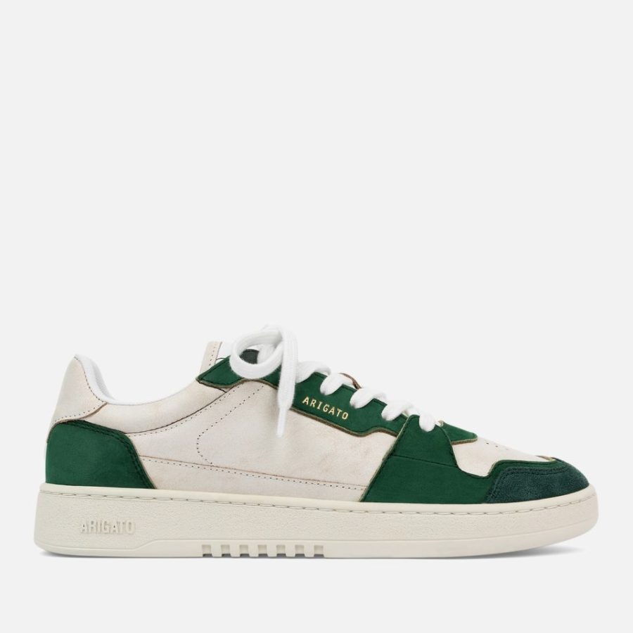 Axel Arigato Men's Dice Lo Leather Trainers - White/Kale Green - UK 7