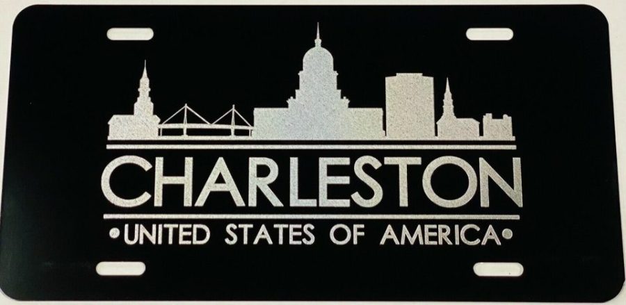 Charleston US Diamond Etched Engraved License Plate Car Tag Great Gift