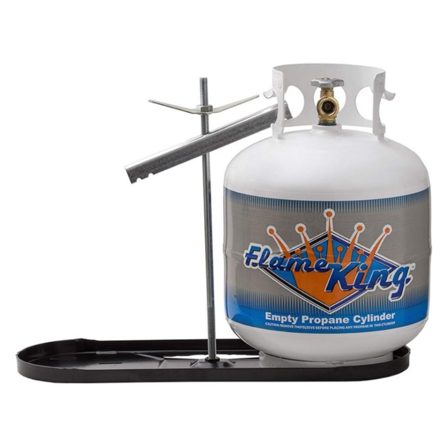 FLAME KING KT20MNT Dual RV Propane Tank Cylinder Rack for RVs and Trailers for 20lb Tanks - (Tanks Sold Separately)