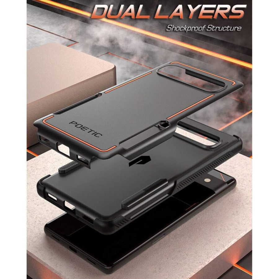 For Google Pixel 7A 5G Case Rugged Shockproof Dual Layer Hybrid Slim Cover Black