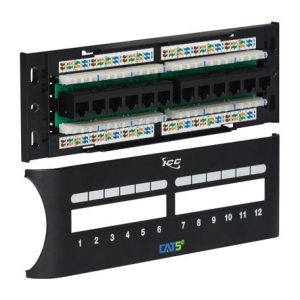 ICC ICMPP12F5E PATCH PANEL, CAT 5e FRONT, 12 PORT