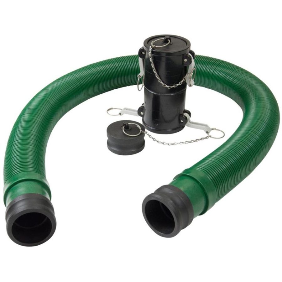 LIPPERT 360784 Waste Master 20FT Extension Hose Kit for RV Sewer System, Secure Leak-Resistant Cam Lock, 56 INCH Compressed for Storage, Puncture-Resistant, Double Female Adapter