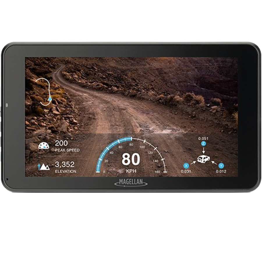 MAGELLAN TN7881SGLUC GPS NAVIGATION SYSTEM; TR7 CAM TRAIL AND STREET OFFROAD GPS NAVIGATOR WITH 7 INCH TOUCHSCREEN LCD, 2 MP ROTATABLE CAMERA, 160,000+ OHV ROUTES, HI-RES 2D TOPO AND 3D BASEMAP, SOCIAL MEDIA FUNCTIONS, AND TURN-BY-TURN STREET NAVIGATION