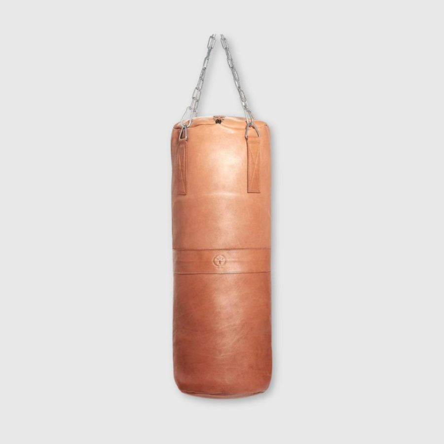 RETRO Deluxe Tan Leather Heavy Punching Bag (un-filled)