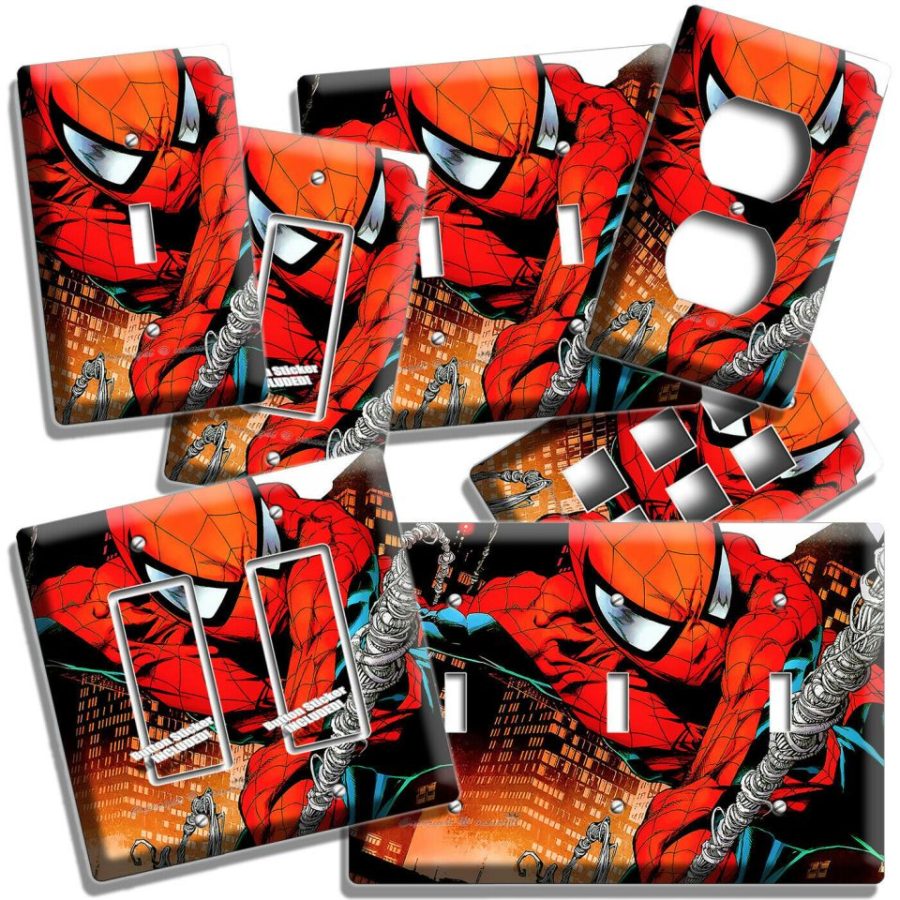 SPIDERMAN WEB OLD VINTAGE RETRO COMICS LIGHT SWITCH OUTLET WALL PLATE ROOM DECOR