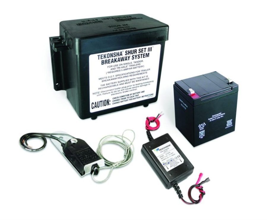 TEKONSHA 20015 Shur-Set III Lockable Breakaway System with Battery, Breakaway Switch and Charger