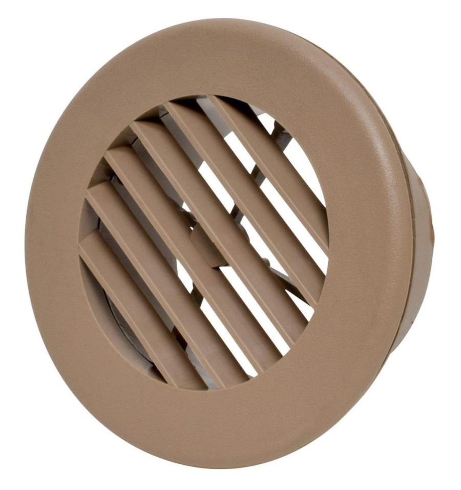 VALTERRA A103346VP A10-3346VP Light Brown Rotating Heat and A/C Register (4 INCH ID, 5-3/8 INCH OD)