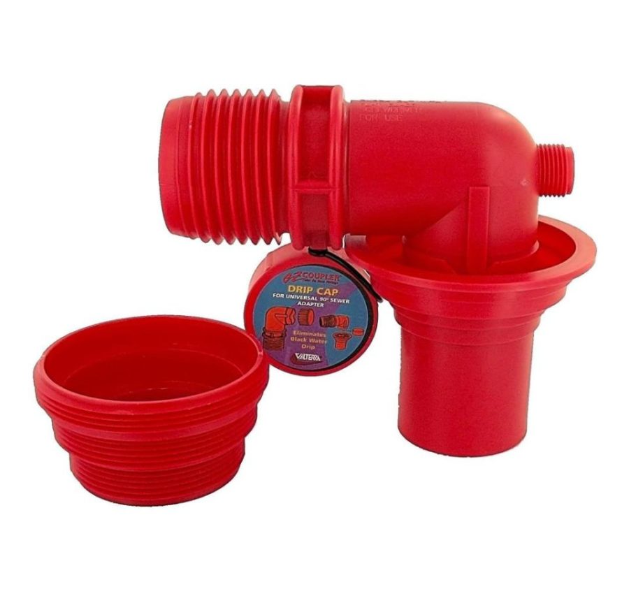 VALTERRA F023305VP F02-3305VP EZ Coupler Red 90° Sewer Adapter and Thread Attachment