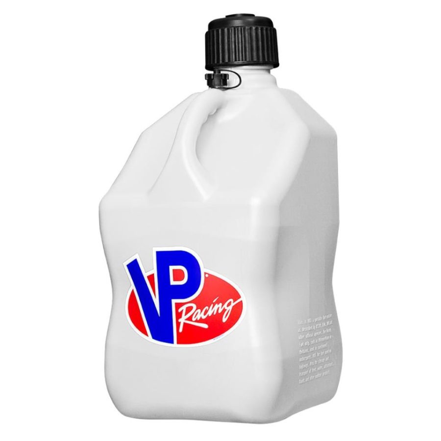 VP FUEL 3522CA 5.5 Gallon Motorsport Racing Liquid Container Utility Jug Can with Contoured Handle, Multipurpose Cap and Rubber Gaskets, White