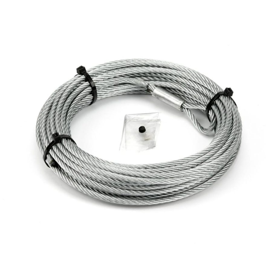 WARN 68851 Winch Accessory: Steel Cable Wire Rope with Loop End and Terminal, 7/32 INCH Diameter x 55FT Length