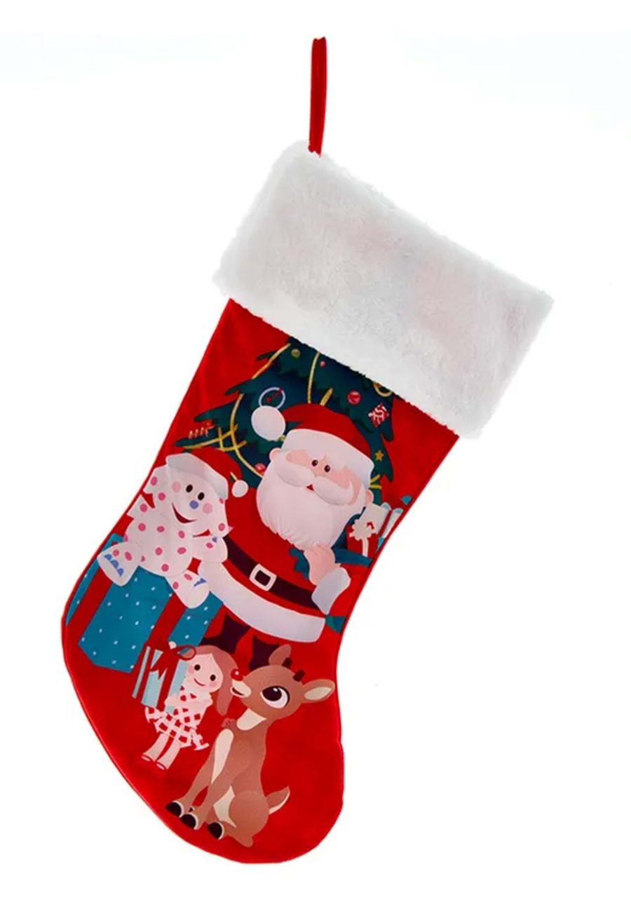 19 Rudolph & Santa with Tree Stocking
