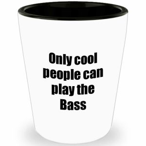 Bass Player Shot Glass Musician Funny Gift Idea For Liquor Lover Alcohol 1.5oz S