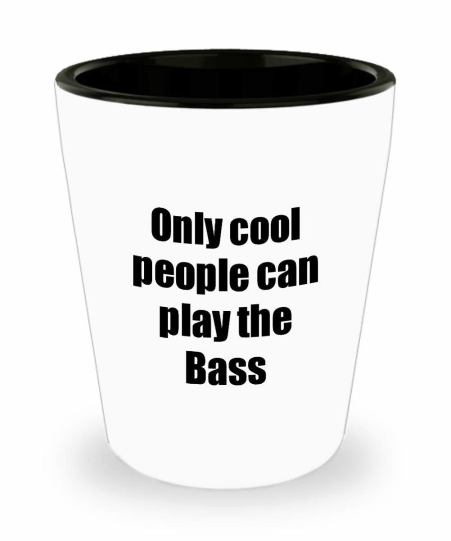Bass Player Shot Glass Musician Funny Gift Idea For Liquor Lover Alcohol 1.5oz S