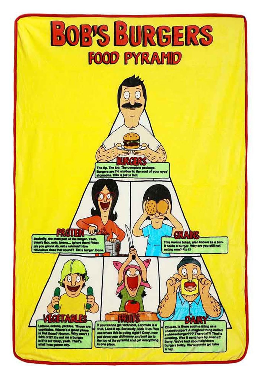 Bob's Burgers Food Pyramid Fleece Blanket