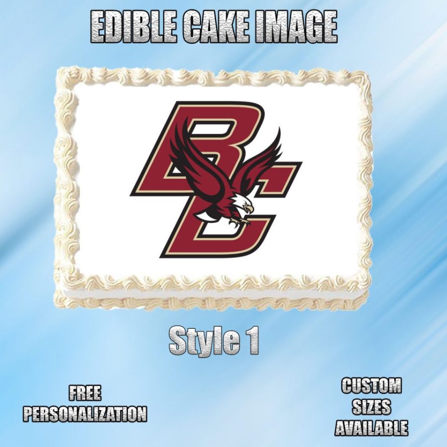 Boston College Edible Image Topper Cupcake Frosting 1/4 Sheet 8.5 x 11"