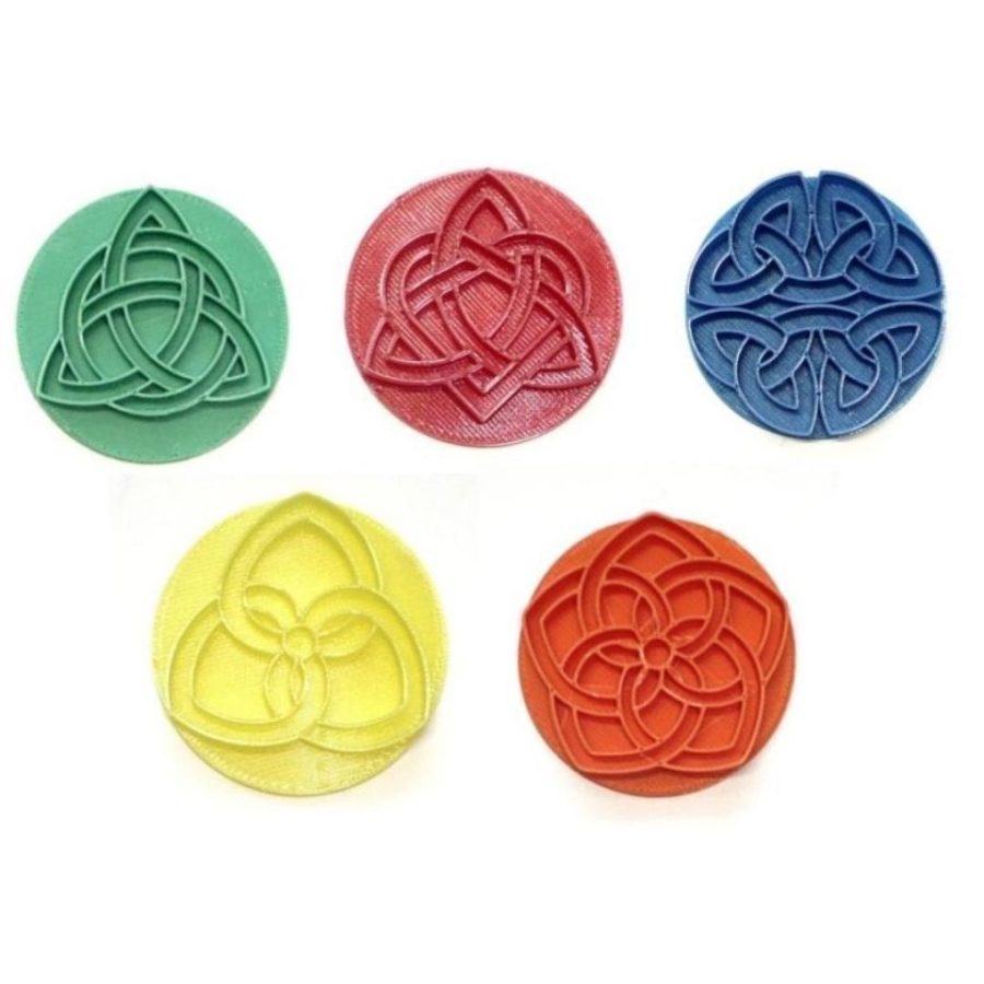Celtic Knot Eternity Symbols Set of 5 Cookie Stamp Embossers Made in USA PR1616