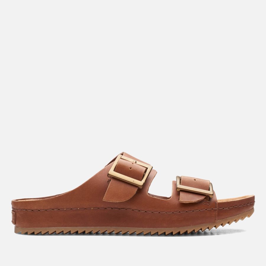 Clarks Brookleigh Sun Leather and Suede Sandals - UK 4