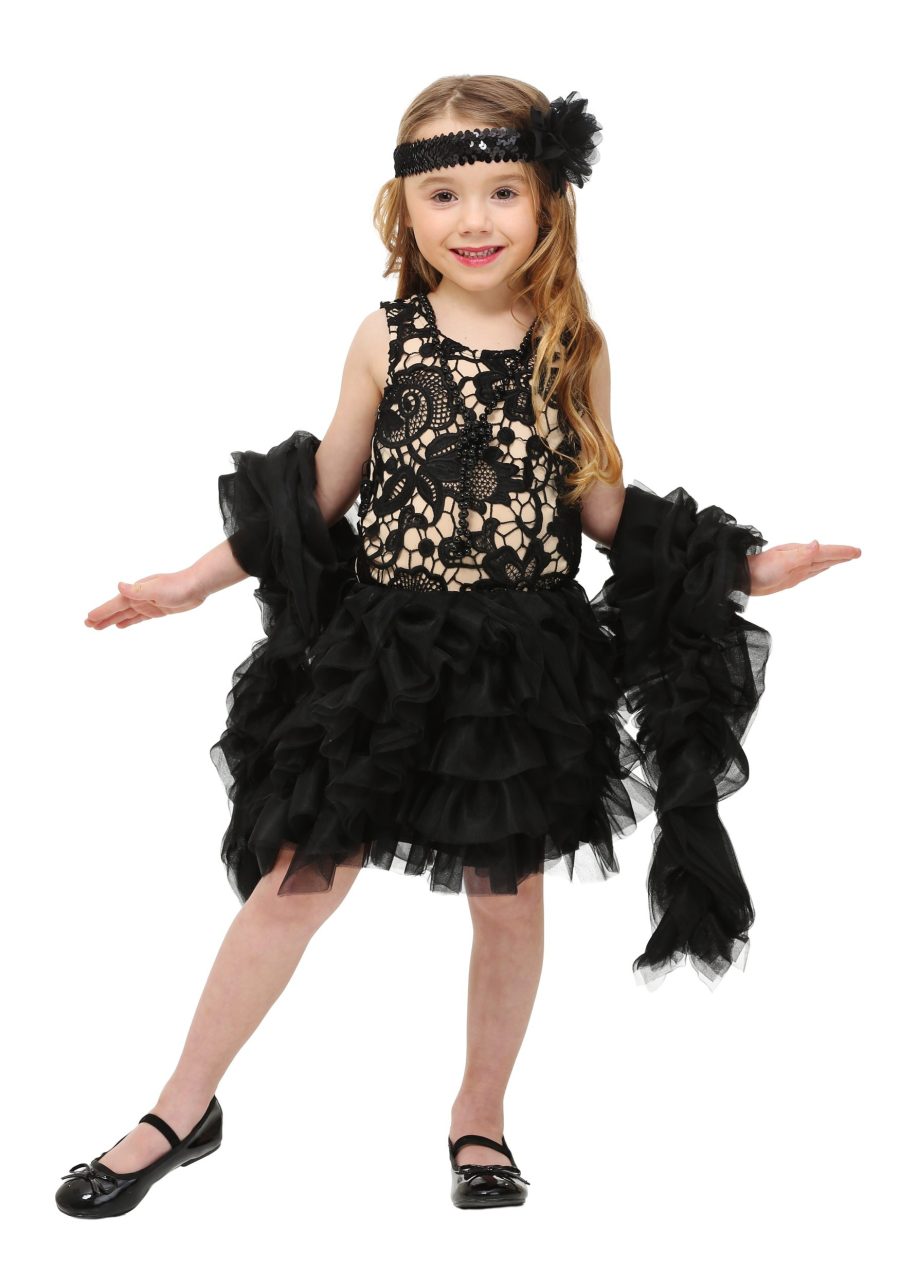 Dazzling Black and Tan Toddler Flapper Costume