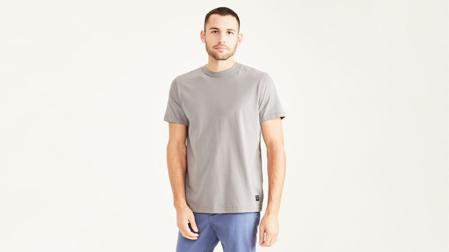 Dockers Original Tee, Slim Fit T-Shirt, Men's, Grey XL