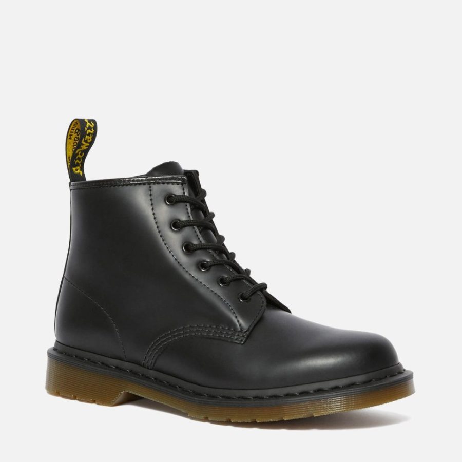 Dr. Martens 101 Smooth Leather 6-Eye Boots - Black - UK 3