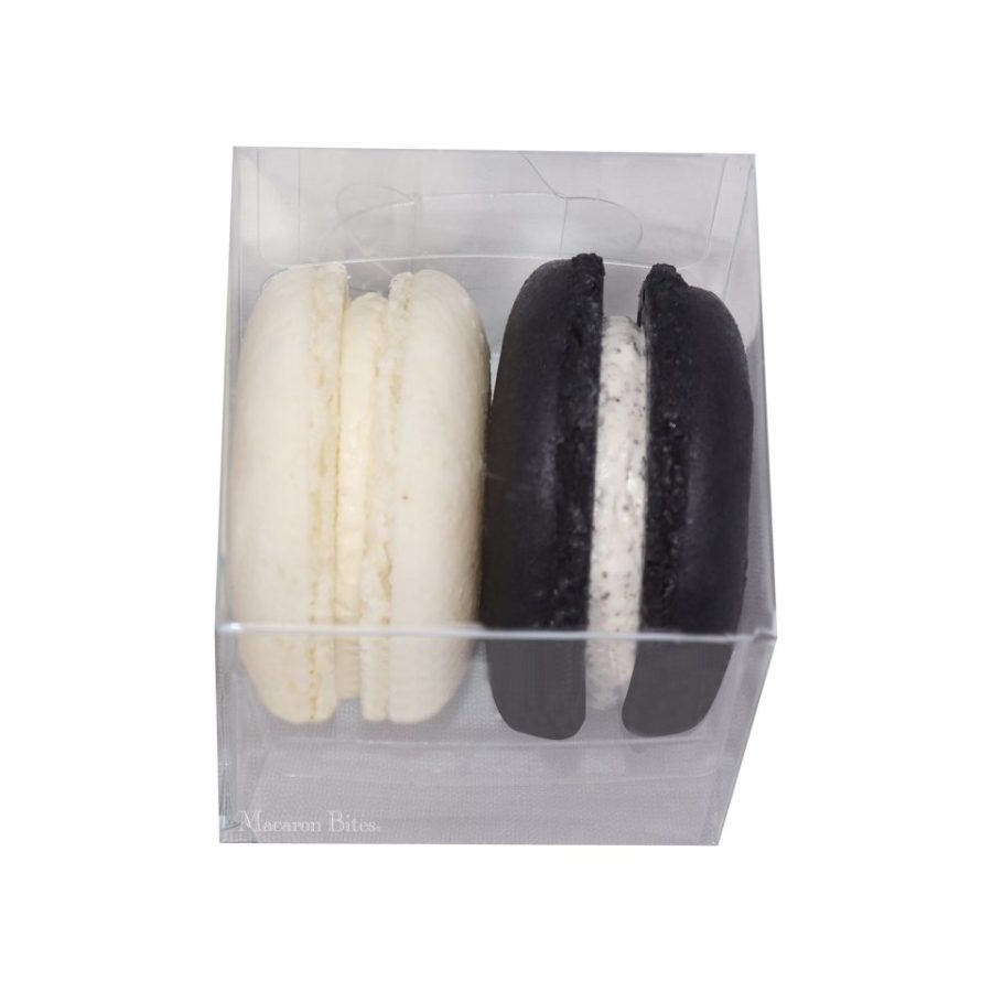 Elegant Black Tie Macaron Party Favors - Set of 5