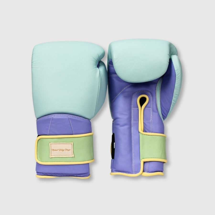 Elite Pastel Leather Boxing Gloves - Blue