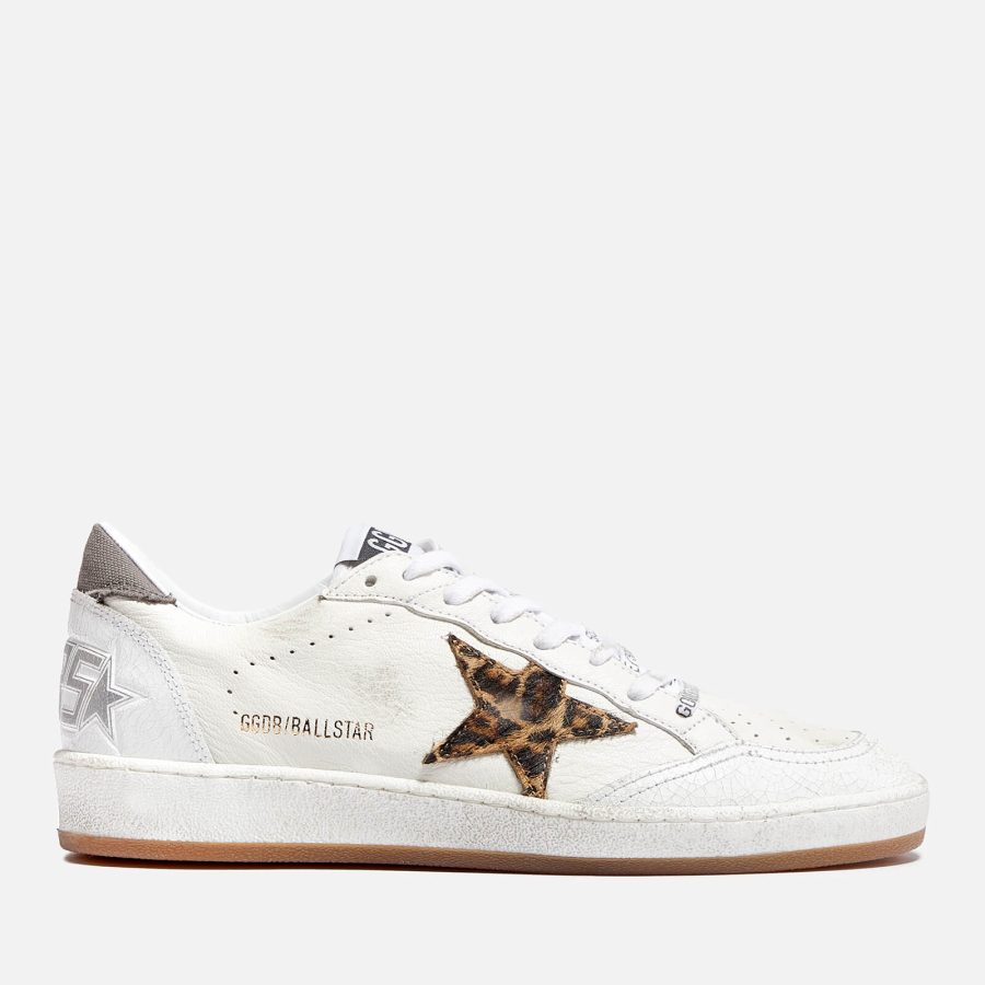 Golden Goose Ball Star Distressed Leather Trainers - UK 6