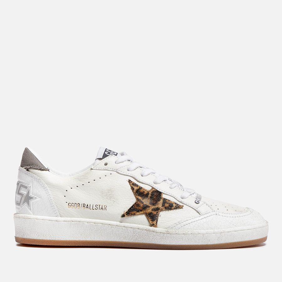 Golden Goose Ball Star Distressed Leather Trainers - UK 7