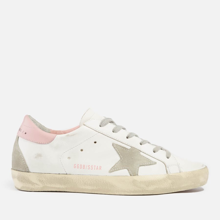 Golden Goose Superstar Distressed Leather and Suede Trainers - UK 6