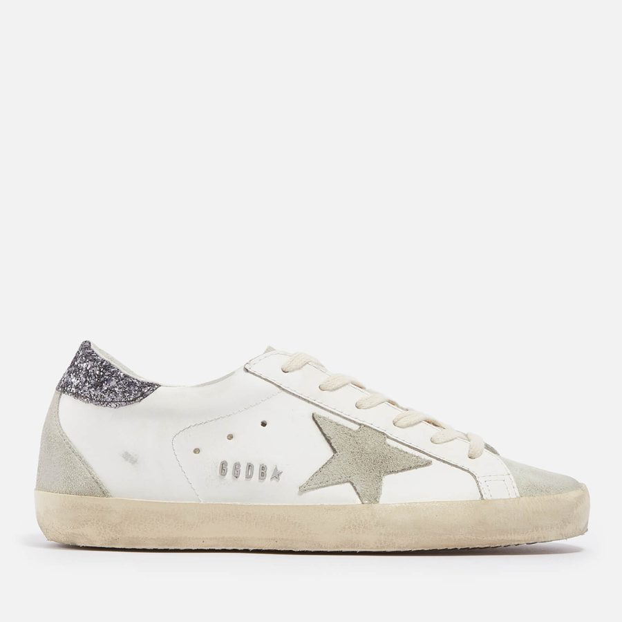 Golden Goose Women's Superstar Glitter Leather and Suede Trainers - UK 7