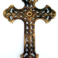 Handmade Holy Orthodox Religious Wood Carved Wall Cross Christ Crucifix Athos L
