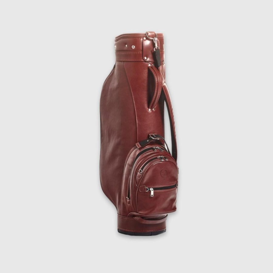 Heritage Brown Leather Golf Bag - Cart
