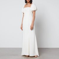 Hope & Ivy Elsa Floral-Jacquard Maxi Dress - UK 6